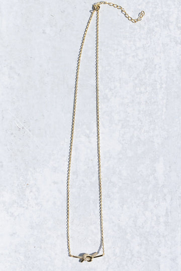 LOVE KNOT NECKLACE- 14K GOLD VERMEIL